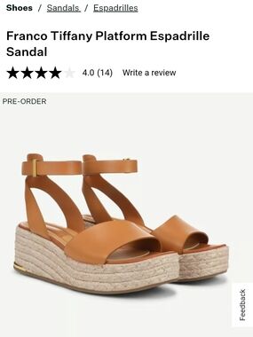 Franco Sarto Tiffany Tan Platform Espadrille Wedges.😍🤗